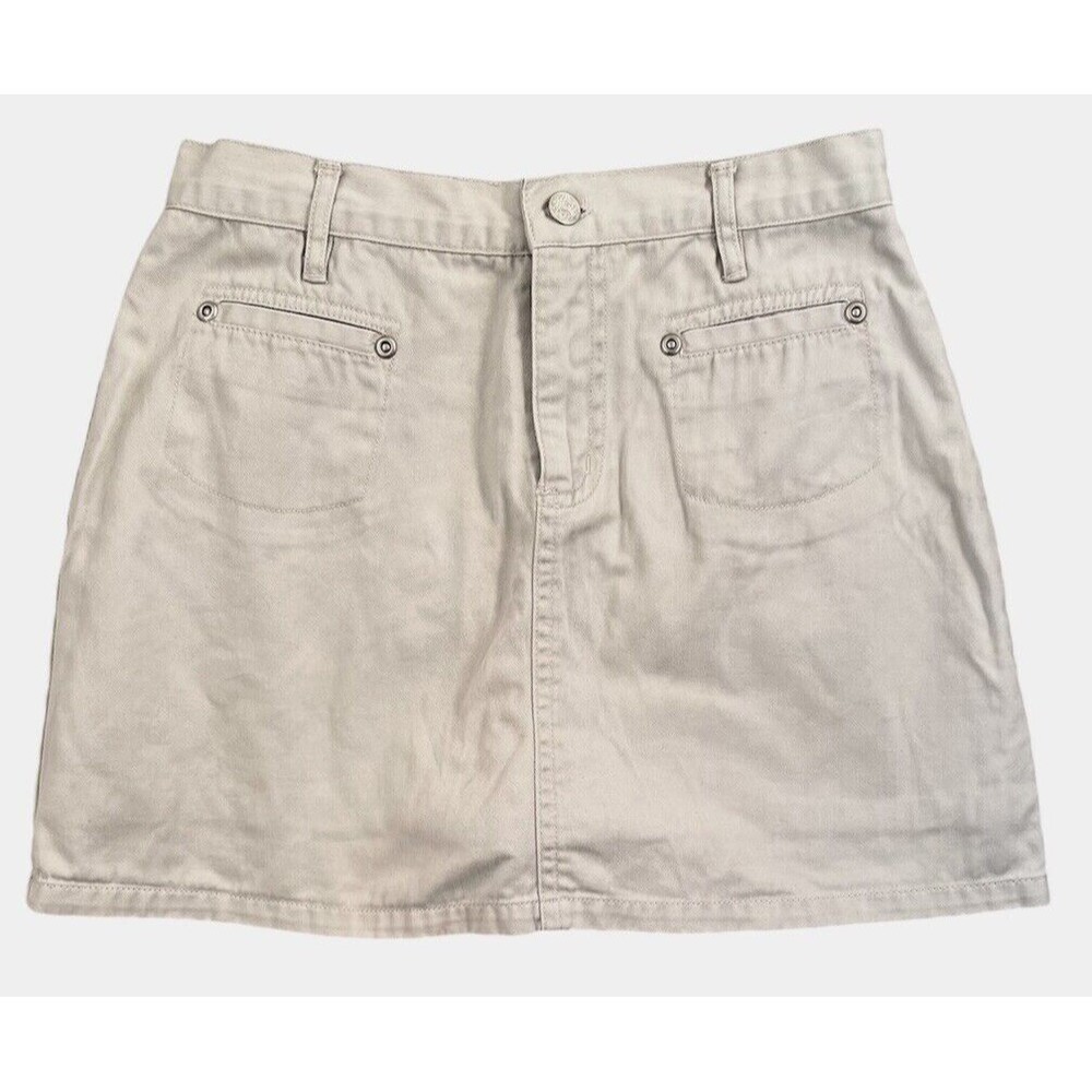 Circo Beige Zip Front Girl’s School Uniform Skort Front Pockets Size L 10/12